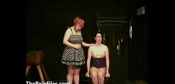  Lyarahs intense lezdom bdsm and cruel amateur spanking of canadian submissive